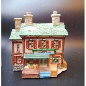 Vtg. 1995 Christmas Village Home Town America Collection Porcelain General Store
